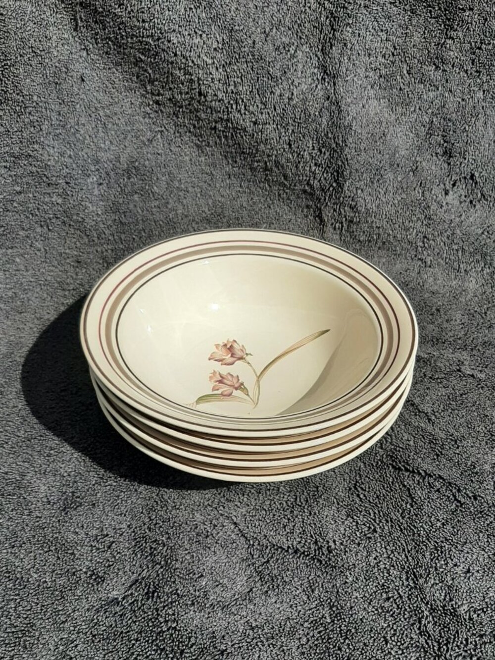 Keltcraft 9127 Noritake Partners Flowers Cereal Bowls (4)